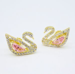 Crystal Swan Studs